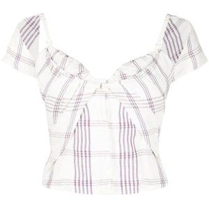 NWT Jacquemus Le Haut Tovallo Top, white / purple